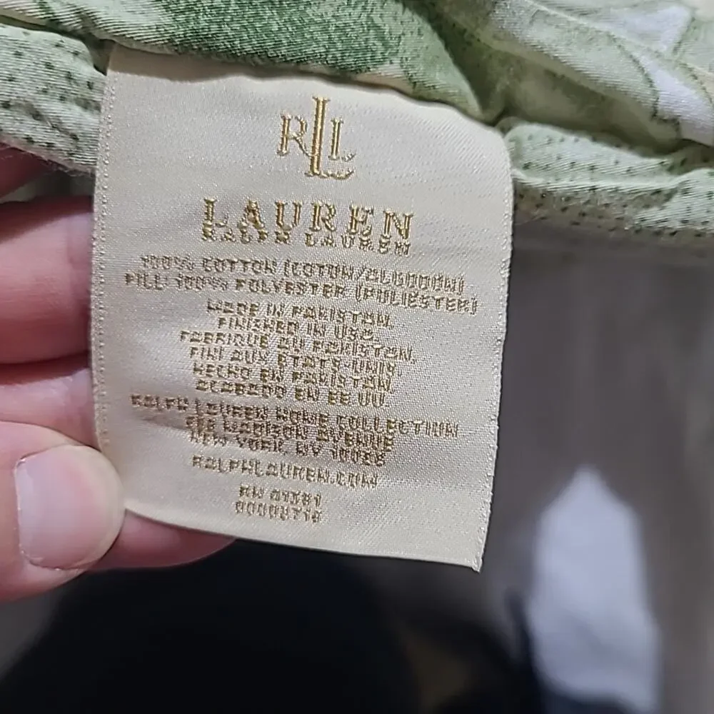 VTG Ralph Lauren KING 8pc Set Grand Isle Green Beige Gold Botanical Toile